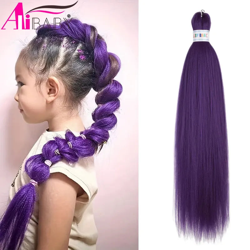Pre-Stretched Ombre Kanekalon Braiding Hair Extensions - 26 Inch Synthetic Hair for Jumbo Box Braids