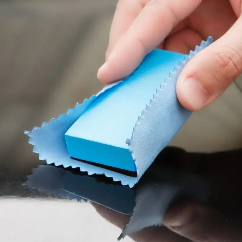 Car Ceramic Coating Sponge Applicator Kit for Wax and Glass Nano Coats - Blue & Gray Options