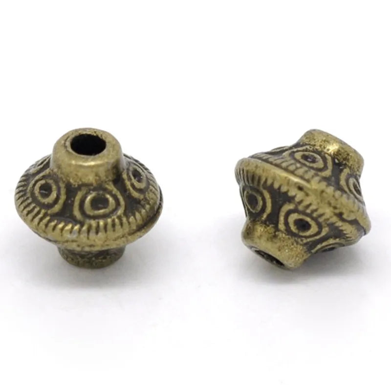 20pcs Antique Bronze Zinc Alloy Beads Bicone Spacer Jewelry Findings - 6mm
