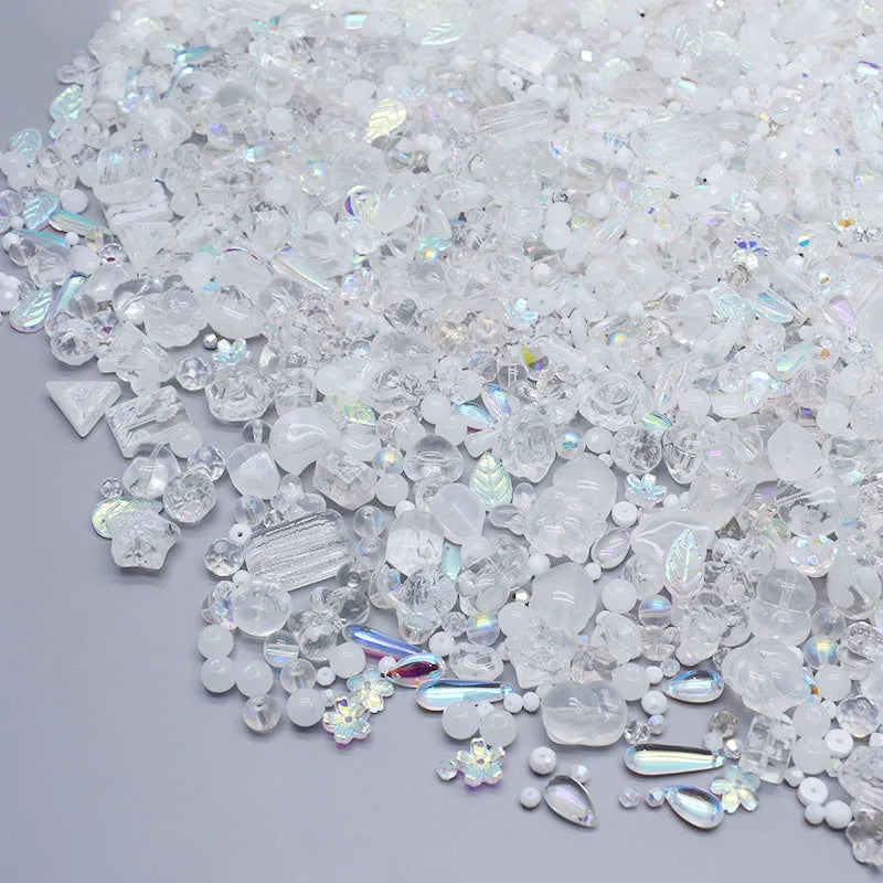 Glass Beads for Jewelry Making - Mixed Sizes, Shapes & Colors, 30g/100g