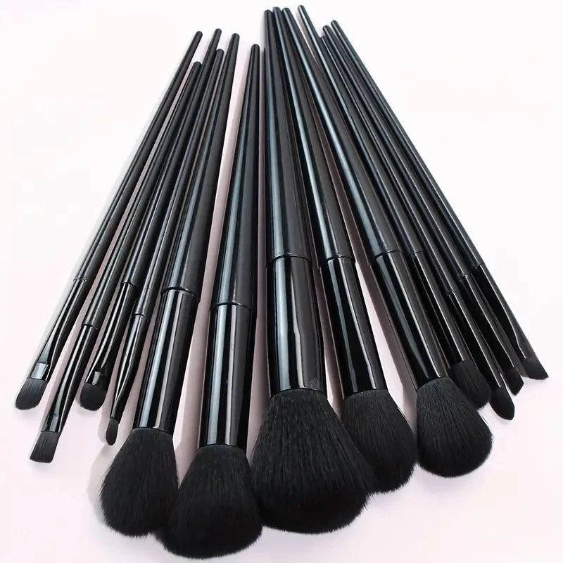 13-Piece Makeup Brush Set with Powder, Foundation, Blush & Kabuki Brushes – Assorted Handle Colors