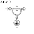 Stainless Steel Nipple Rings Barbell Dangle Piercings 10/12MM - Multiple Variants