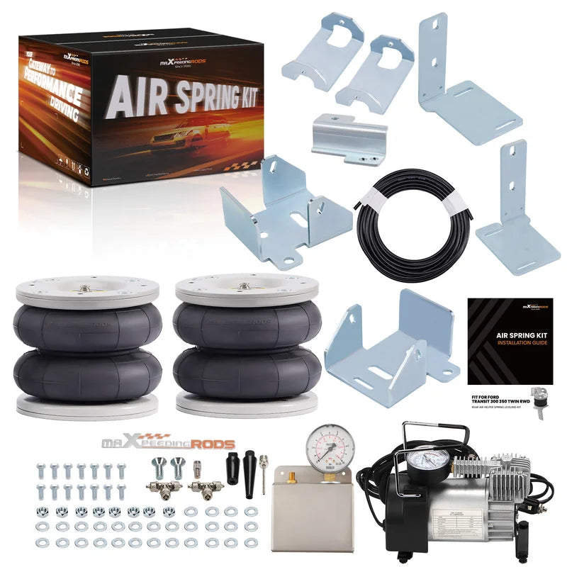 Air Suspension Kit for Ford Transit 2001-2022 with 12V Compressor 4000kg Load