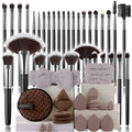 Makeup Brush Set with 32 Cosmetic Tools for Powder, Eye Shadow, Foundation & Blush