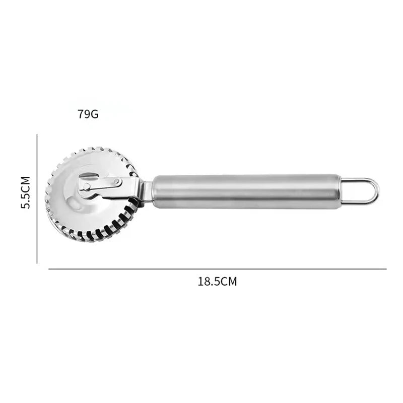 Stainless Steel Ravioli Cutter Wheel for Pasta & Pastry Dough - Sealing & Crimping Tool
