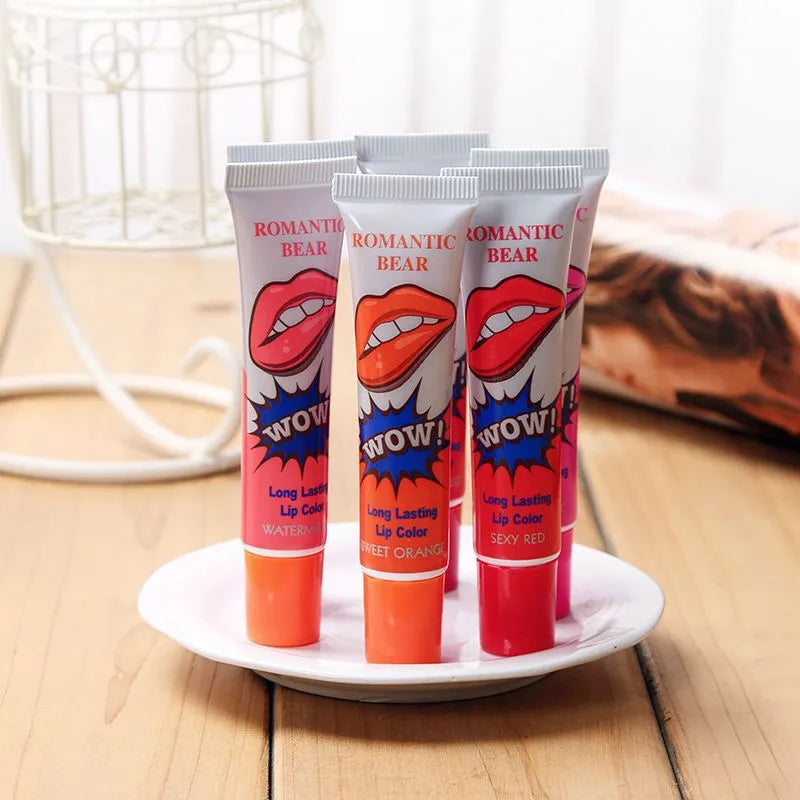 Colorful Waterproof Liquid Lipstick - Long Lasting Lip Gloss & Tear Off Lip Tattoo