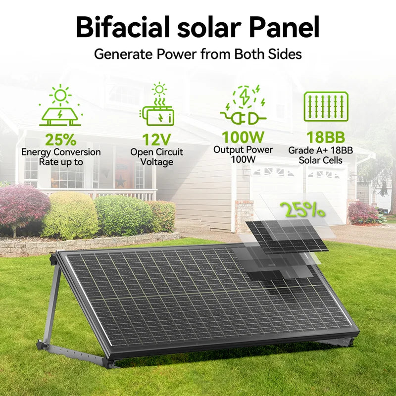 12V 400W Monocrystalline Solar Panel for Off-Grid Home & Garden Power