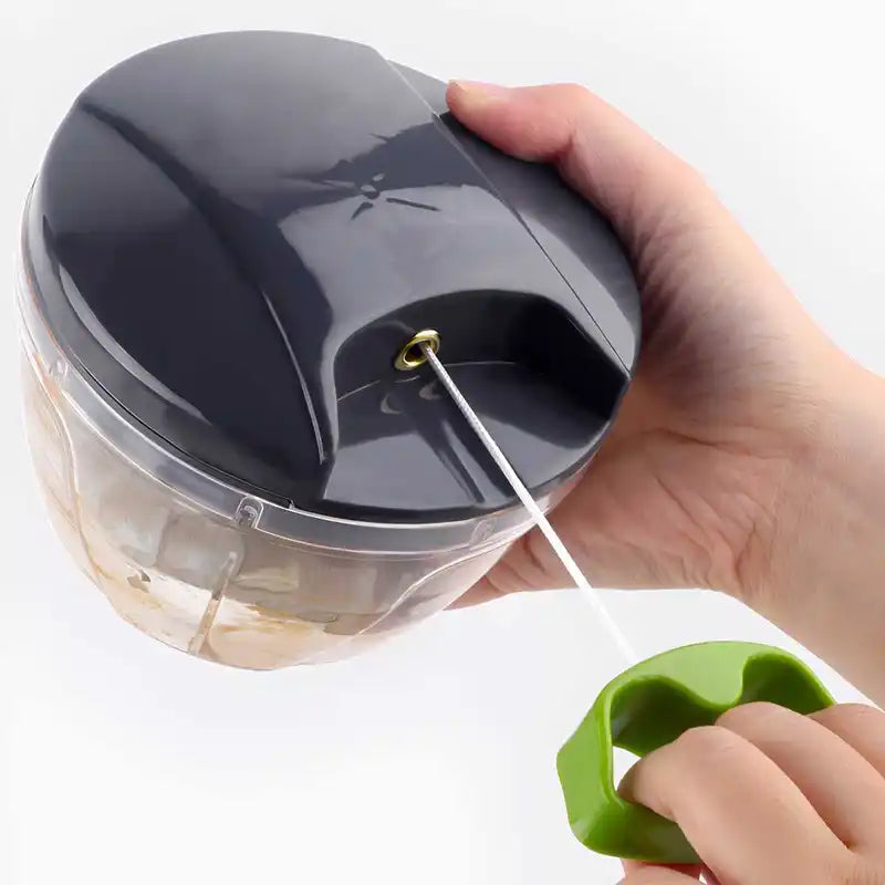 Manual Food Chopper with Pull String 600/1000ml Vegetable & Nut Cutter