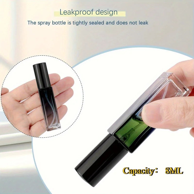 8ml Gradient Glass Perfume Atomizer Set - Leak-Proof Travel Bottles with Accessories