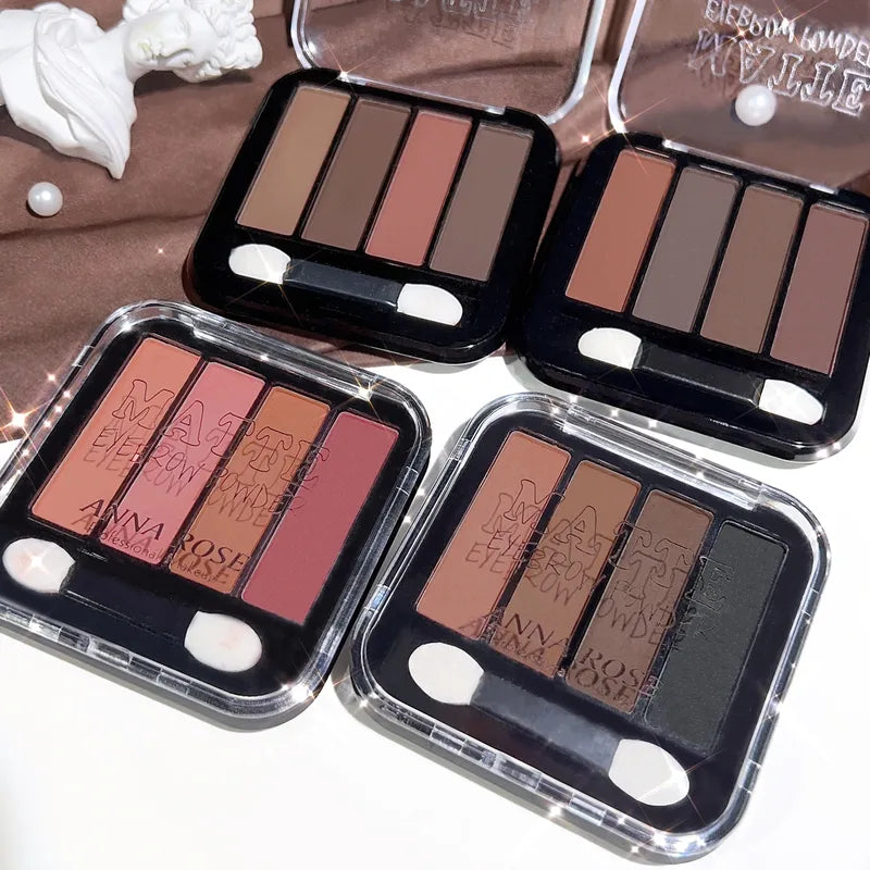 4-Color Eyeshadow Palette Long-Lasting Natural Earth Tones Makeup