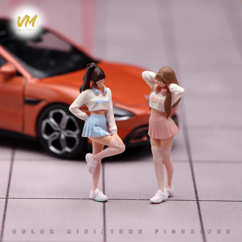 Miniature Male Female Street Scene Model Figures for Vehicle Decoration and Collectibles