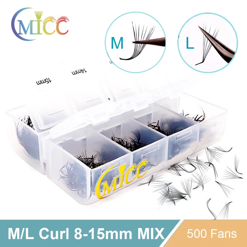 Eyelash Extension Fans 6D 10D Mixed Volume Premade Fans for Lash Extensions