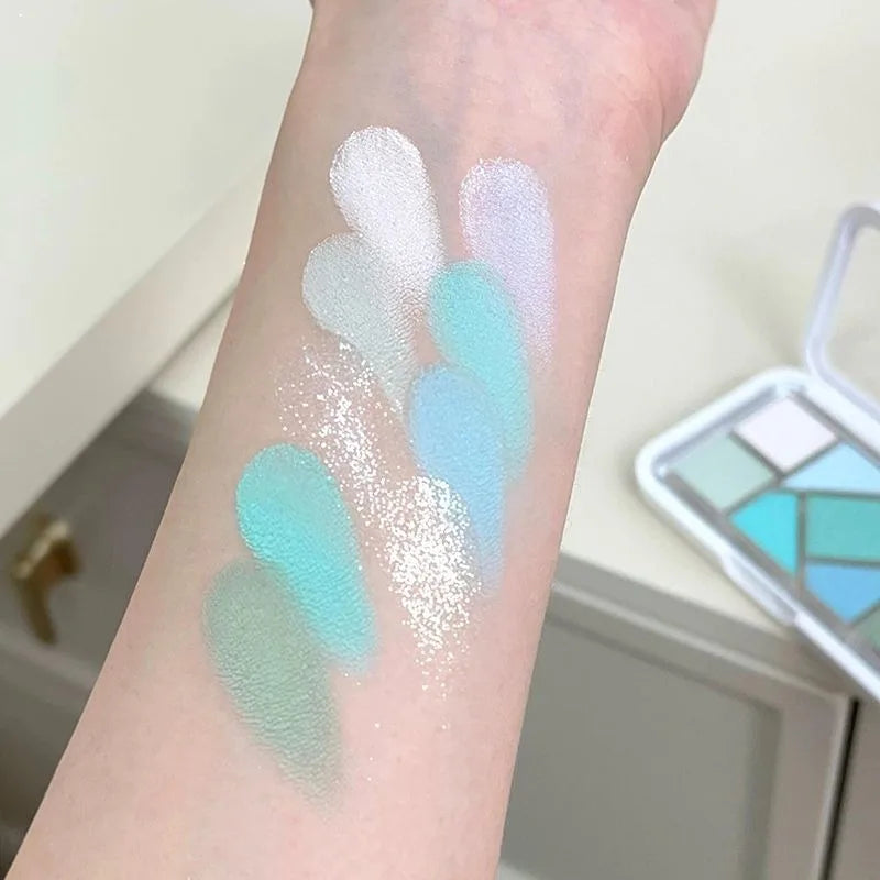 Colorful Low Saturation Eyeshadow Palette with Matte & Shimmer Shades - Natural Waterproof Makeup Set