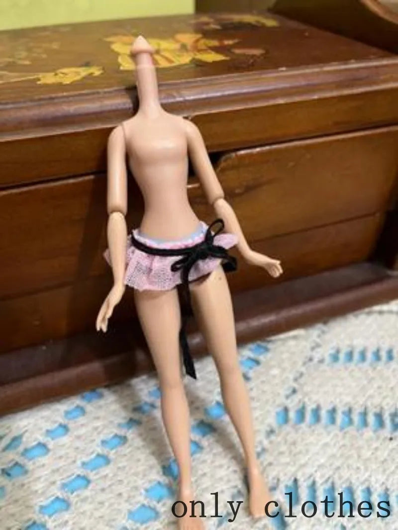 1/12 Doll House Girl Doll Without Head - DIY Nude Movable Body, 25cm
