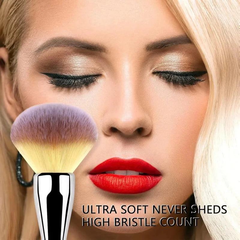 Large Ultra-Soft Synthetic Powder Makeup Brush for Liquid, Cream & Powder