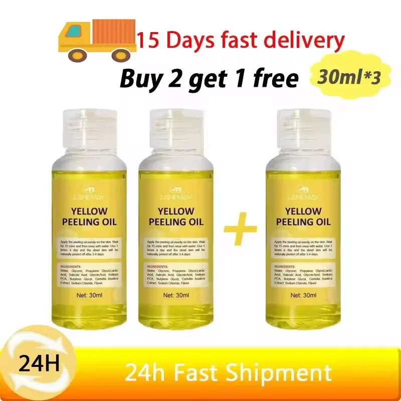 Yellow Peeling Oil for Skin Lightening and Exfoliation - Body & Face
