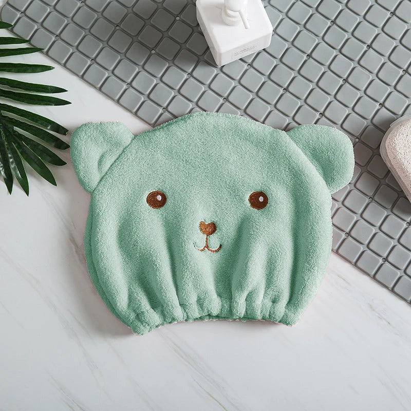 Dry Hair Cap for Women Microfiber Shower Towel - Soft Absorbent Quick-Drying
