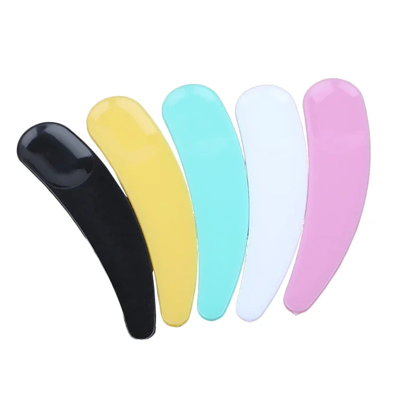 Mini Cosmetic Spatula Set - Disposable Curved Makeup & Facial Mask Mixing Sticks