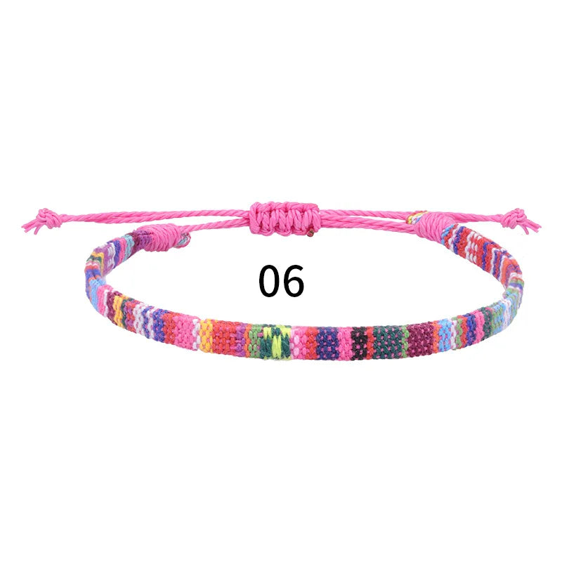 Women & Men Woven Fabric Anklet - Adjustable Beach Foot Leg Jewelry