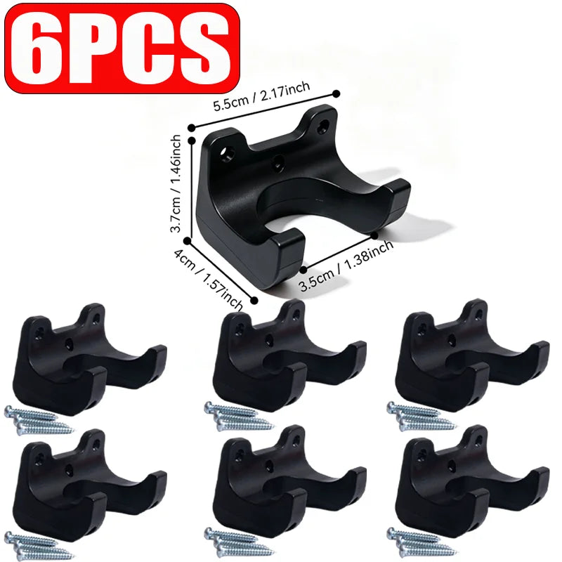 Wall-Mounted Storage Hooks for Garage Garden Tools Organizer Bracket Set