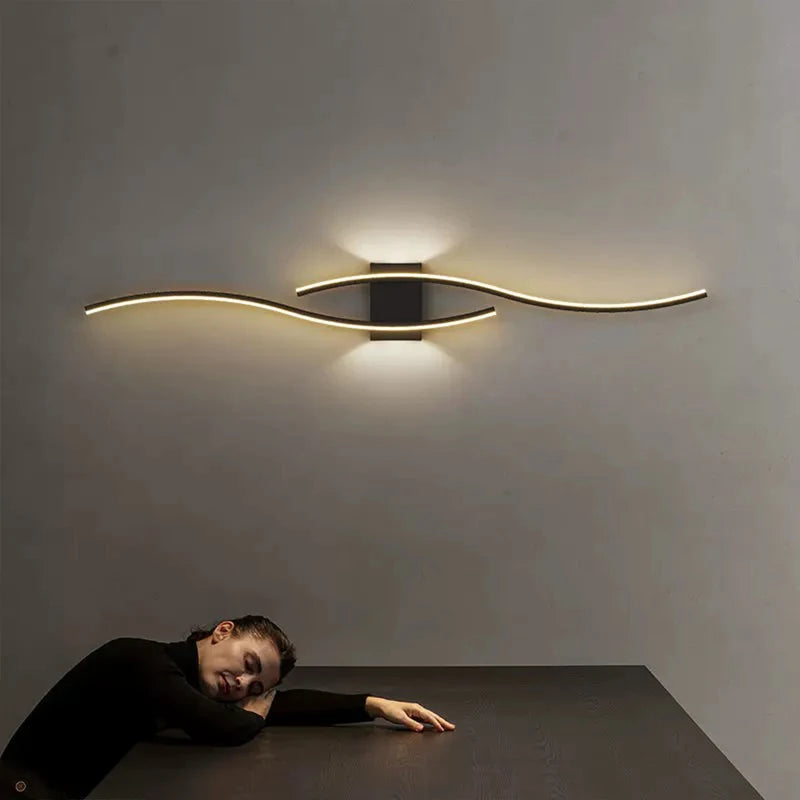 Modern LED Wall Light 3000K Warm White Indoor & Outdoor Wall Lamps