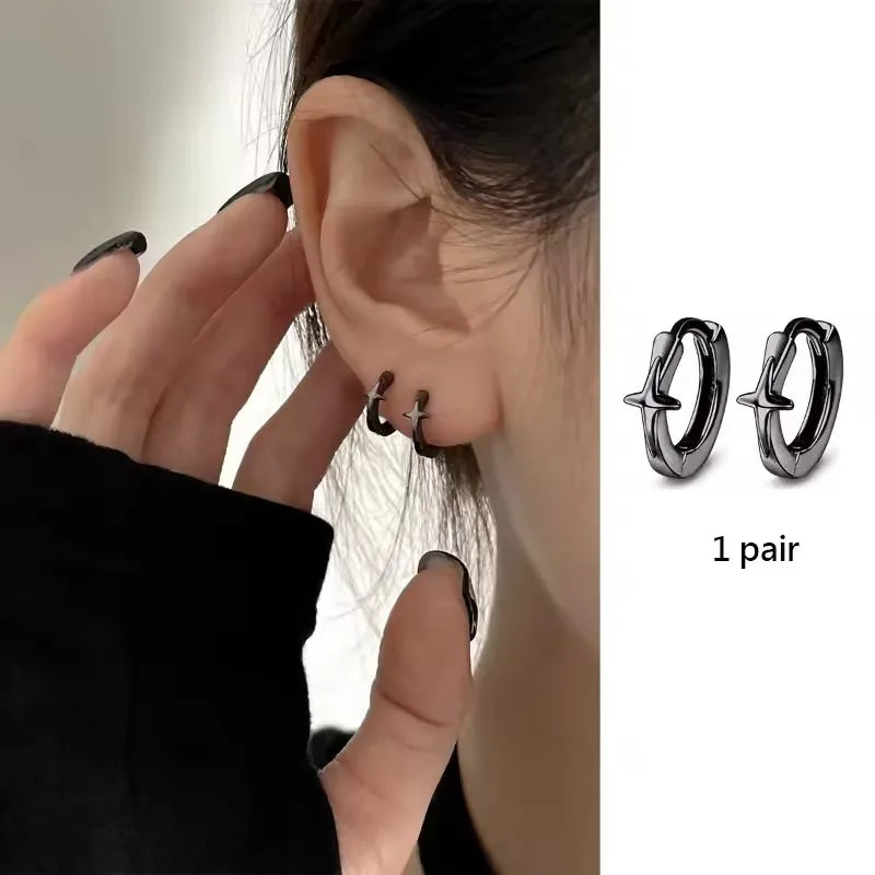 Sterling Silver Geometric Stud Earrings for Women - Versatile Jewelry Gift