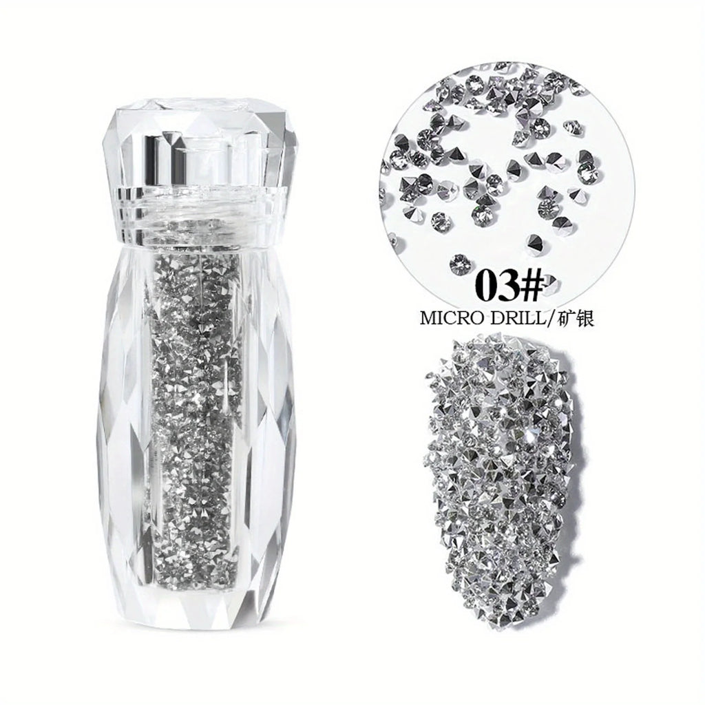 Sparkling Caviar Bead Rhinestones Set for 3D Nail Art DIY Fairy-Tale Manicure