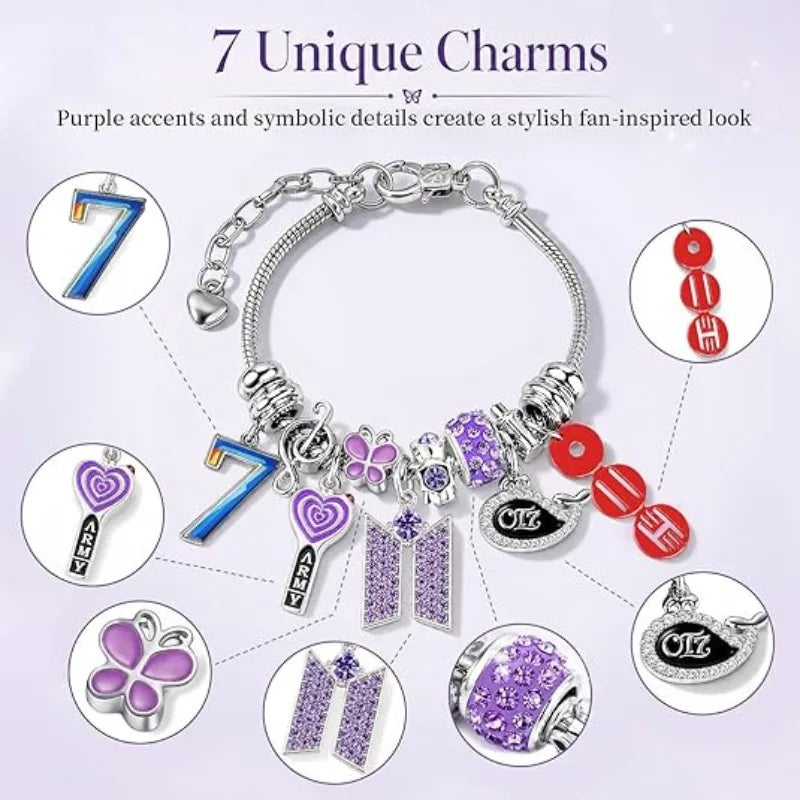 BT21 Group Whale Bead Bracelet Fan Merchandise Ot7ARMY