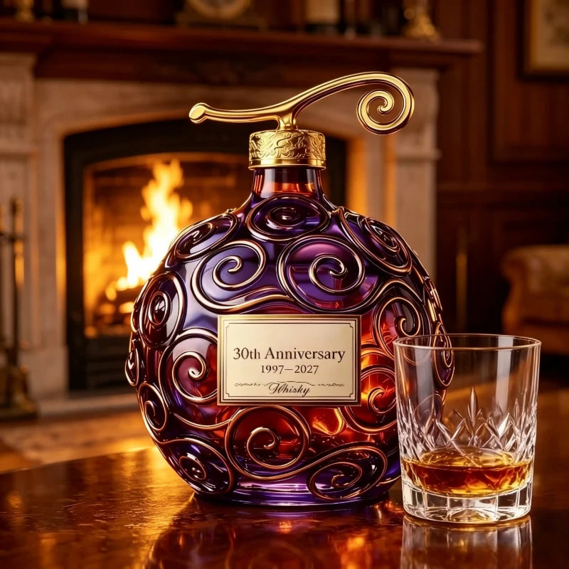 Anime Devil Fruit Glass Liquor Decanter Collectible Barware - 30th Anniversary