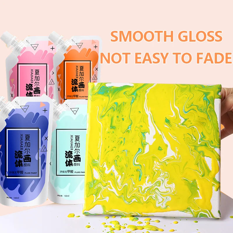 Multi-Color Acrylic Paint Liquid for DIY Art & Craft Projects - 100ml