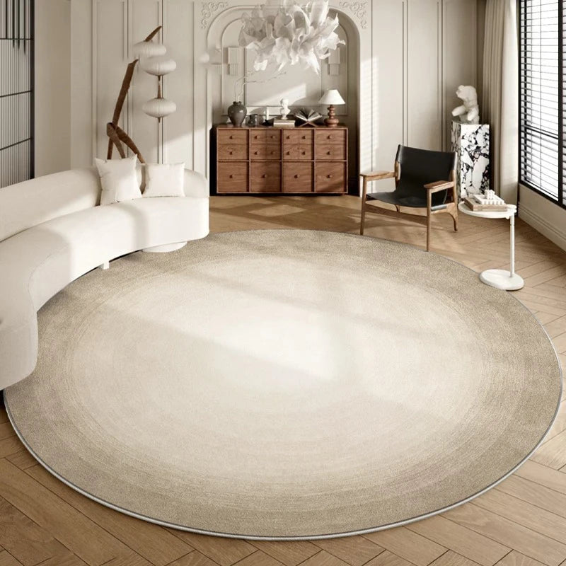 Living Room Carpet Non-slip Foldable Washable Round Floor Mat Large Size Home Decor