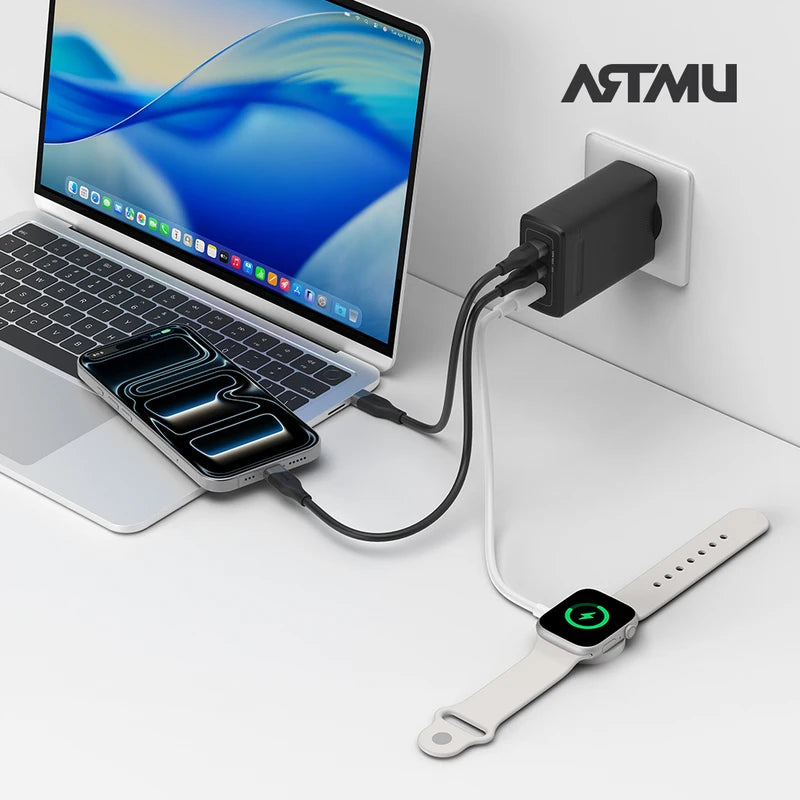 100W GaN Fast Charger with Multiple Ports, Universal USB-C Power Adapter