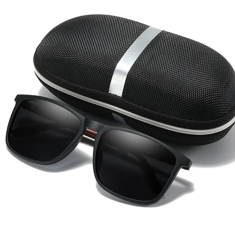 Polarized Sports Sunglasses for Men Lightweight Square UV400 Eyewear
