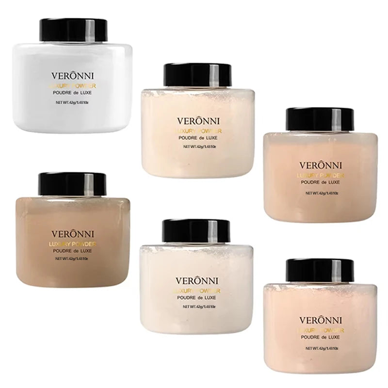 Banana-Shaped Loose Face Powder for Pore Reduction & Matte Finish