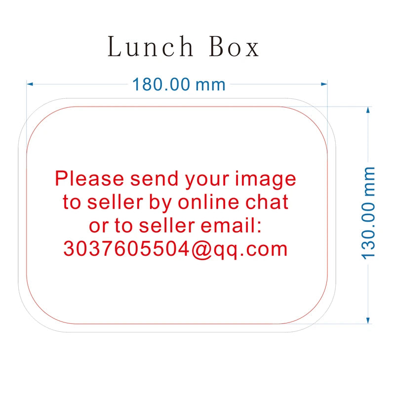 DIY Kids Lunch Box with Custom Name Logo Cartoon Design Eco Material