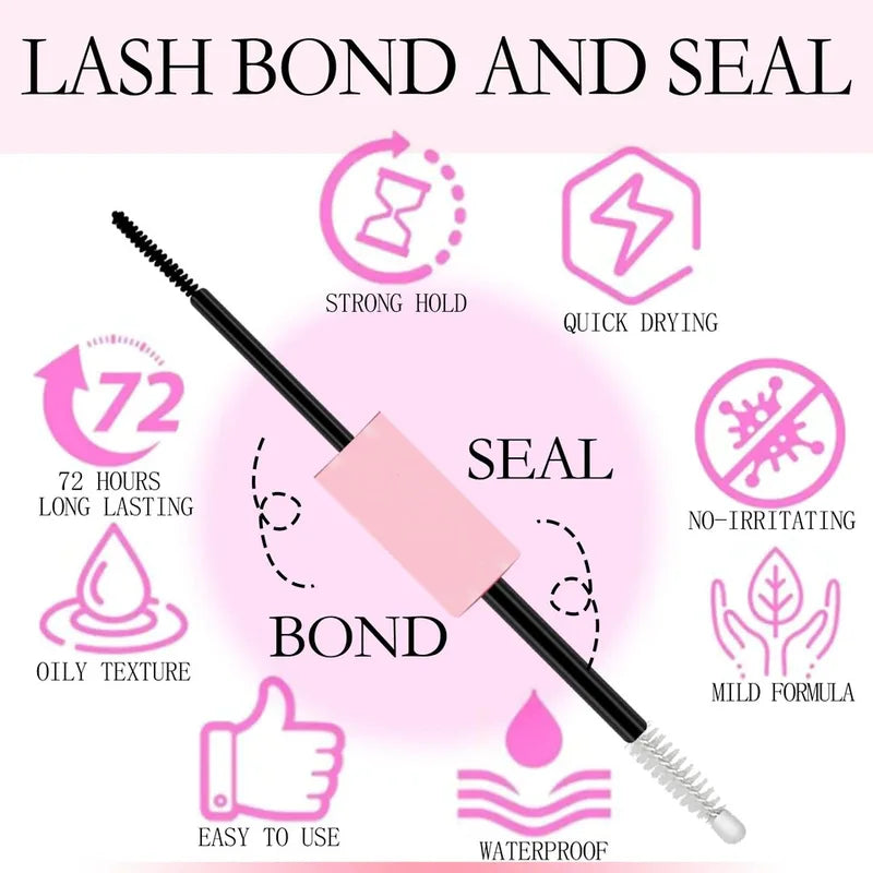 DIY Cat Lash Clusters Kit with Bond & Seal - Mixed Tray for False Eyelash Extensions