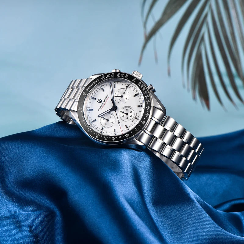 Luxury Men's Quartz Watch with Chronograph and 100M Waterproof - Sports Speed Model
