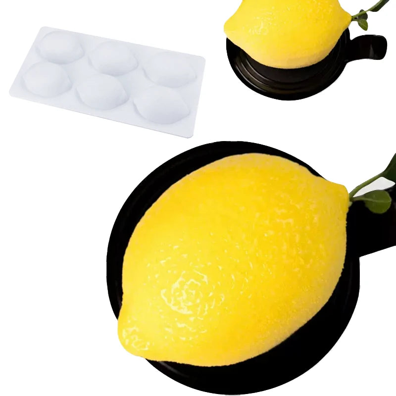 French Dessert Cake Decorating Silicone Mold - 3D Lemon Shape for Pastry Baking