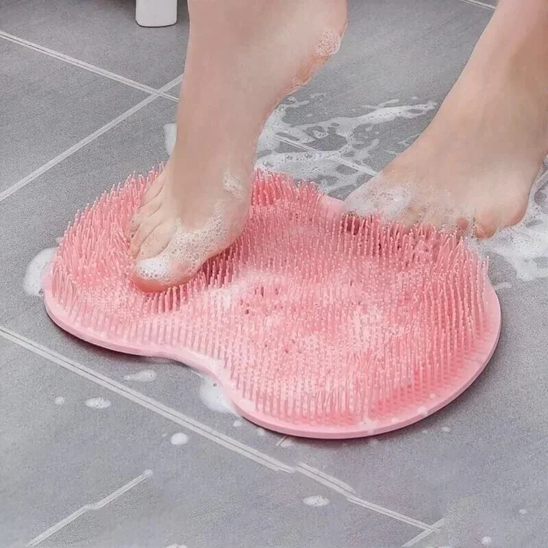 Silicone Shower Mat Non-slip Foot Bath Exfoliating Foot Pad with Sucker