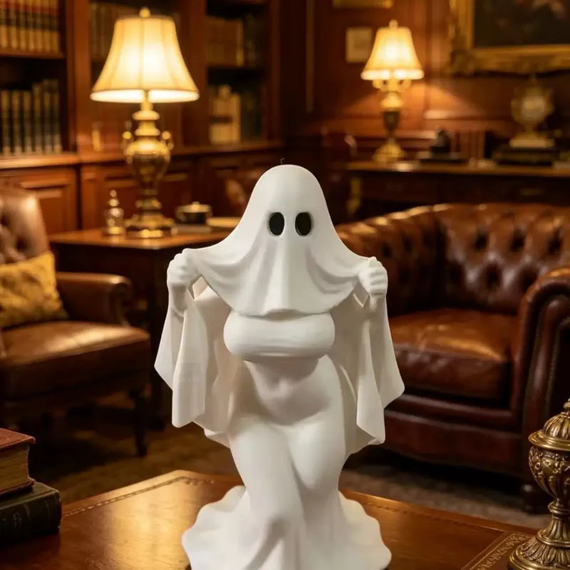 Halloween Ghost Lady Ornament - Dark Atmosphere Desktop Decor Gift