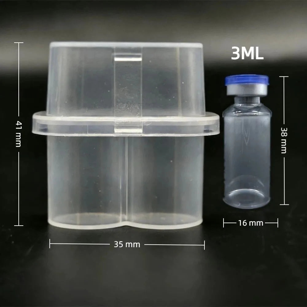 Stackable Plastic Vial Storage Case for Freezer & Refrigerator – 3/5/7/10mL, Multi-Slot, Clear