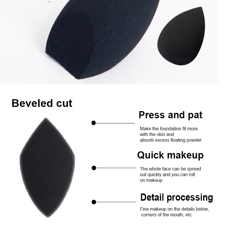 2PCS Latex-Free Makeup Sponge Egg - Reusable Foundation & Contour Blenders