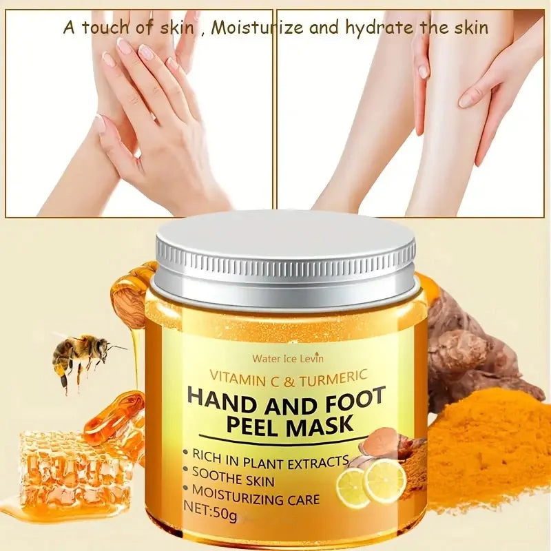 Vitamin C Turmeric Hand & Foot Mask for Skin Smoothing & Brightening