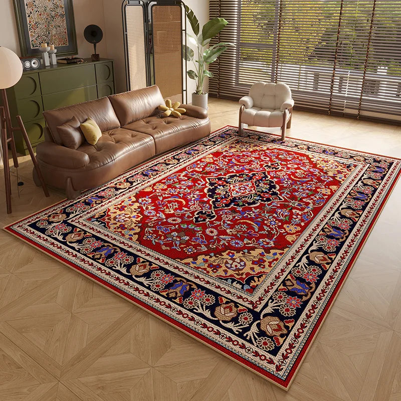 Persian Style Anti-slip Area Rug for Living Room Bedroom & Study - Washable Floor Mat