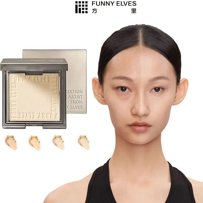 Matte Finish Pressed Powder with Oil Control - Longlasting Waterproof Concealer