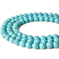 Natural Gemstone Beads - Blue Turquoise Round Loose Beads for Jewelry Making