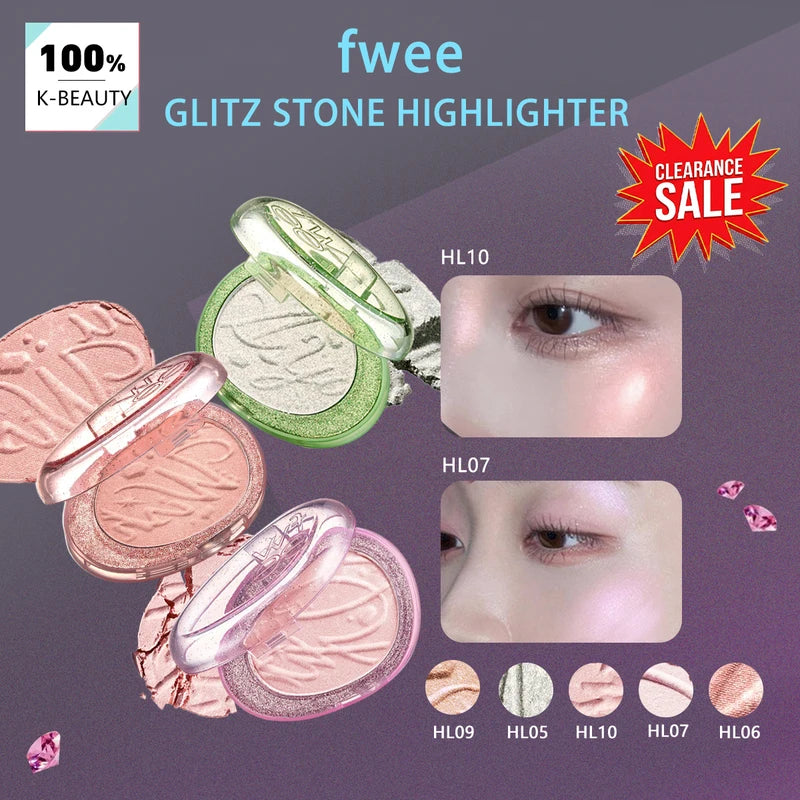 Lightweight Highlighter Powder Set - Multi-Dimensional Shine, Korean Makeup
