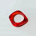 Exaggerated Big Irregular Square Acrylic Chunky Bangle for Women Summer Candy Color Resin Wide Bracelet