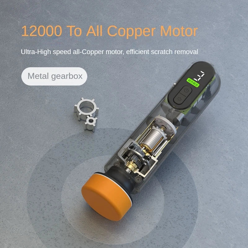 Wireless Car Polisher & Waxer 3-in-1 Paint Scratch Repair Tool with LED Display