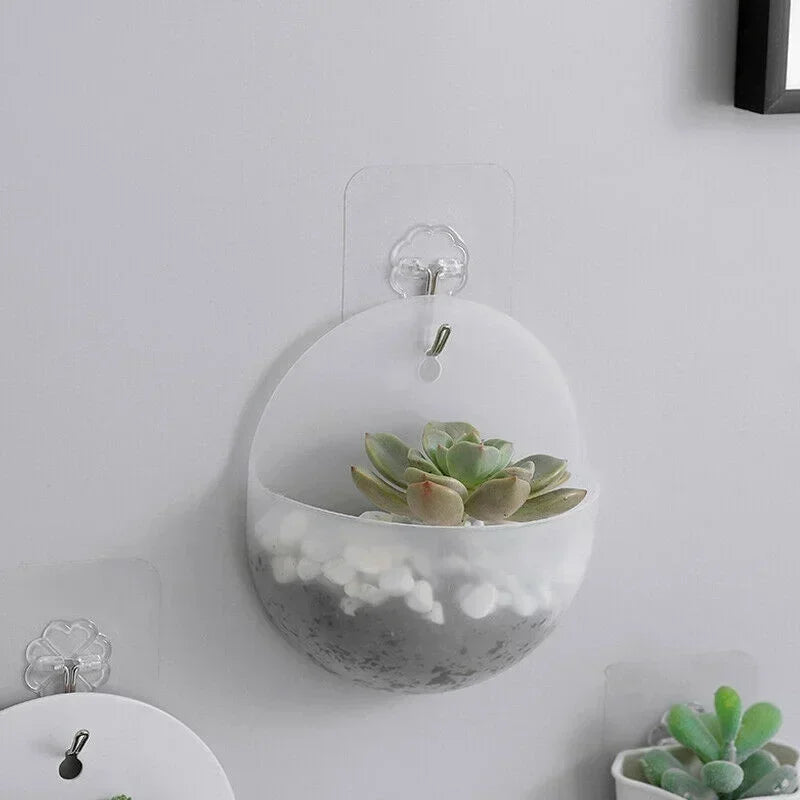 Wall Mounted Flower Planting Garden Pot - Indoor Home Decor Plastic Hanging Planter